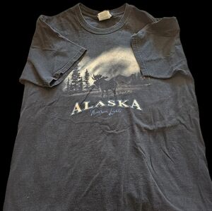 Alaska Northern Lights Graphic T-Shirt - Black